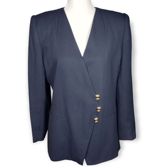 VINTAGE NAVY SUITSME BLAZER SZ.8 EUC - Picture 1 of 6